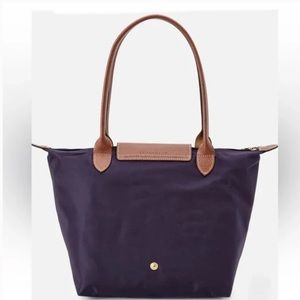 Purple Longchamp Le Pliage Shopping Bag Purple